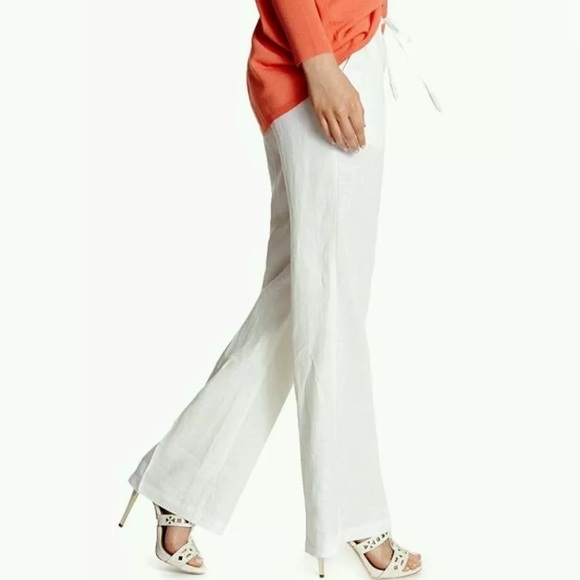 New Guess Marciano Trista Linen palazzo pants M - Picture 2 of 4